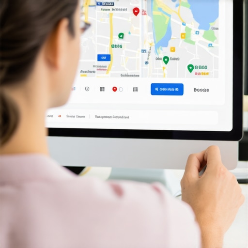 Business owner reviewing local SEO and Google Map ranking charts