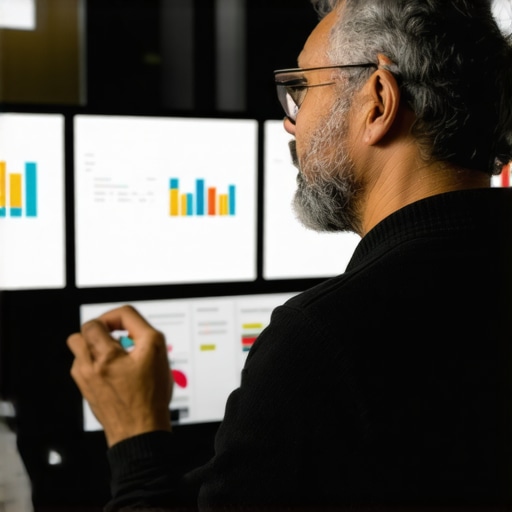 Data-Driven Local SEO Strategy Business owner reviewing local SEO analytics on a computer screen