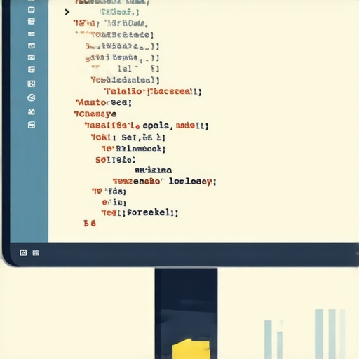 Computer screen displaying schema markup code for local SEO optimization.