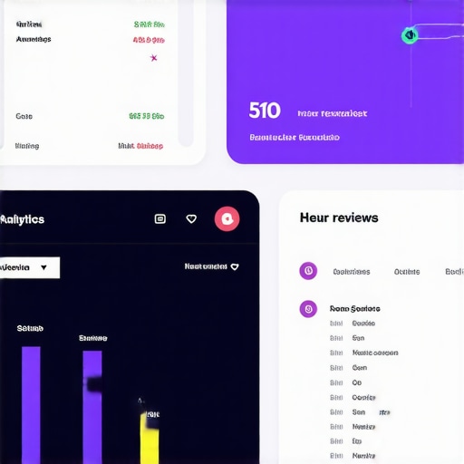 Screenshot of local SEO tools dashboard with analytics and review management features