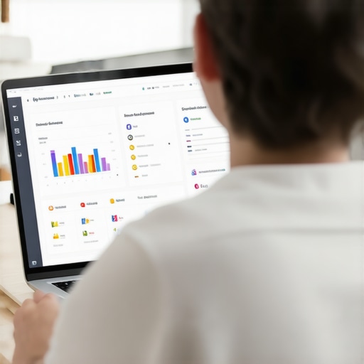 Person reviewing Google My Business analytics on a laptop screen