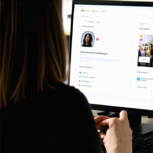 Person updating Google Business Profile on computer