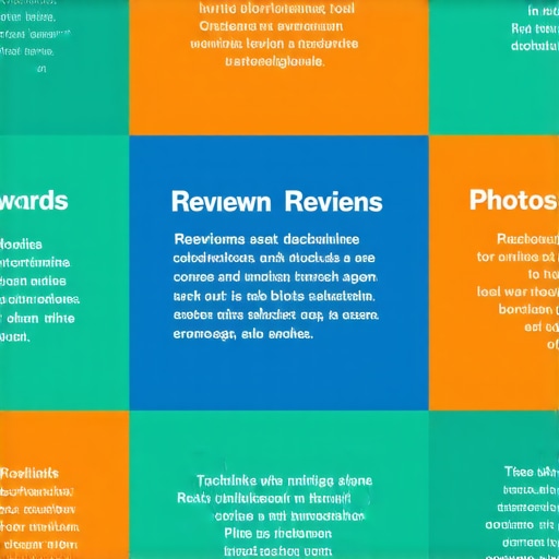 Infographic illustrating actionable steps to improve Google Map rankings, featuring reviews, keywords, photos, and backlinks.