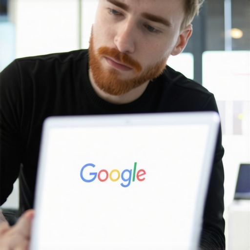 Data Fixes for Local SEO Success Business owner reviewing and updating local business data on a laptop for better map ranking.