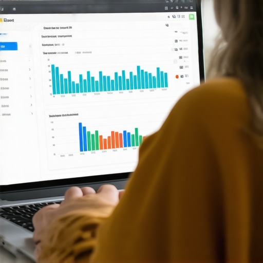 Person reviewing local SEO and GBP health dashboards on a laptop for ongoing optimization.