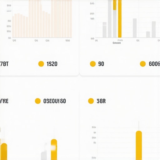Dashboard displaying local search rankings and SEO metrics improving upward.