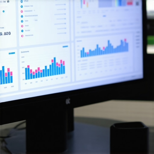 SEO Dashboard for Local Rankings A person analyzing local SEO metrics on a digital dashboard