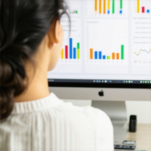 Business owner reviewing customer engagement analytics to improve GBP ranking