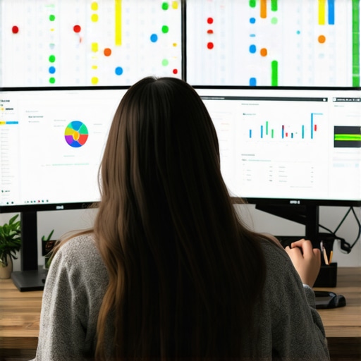 Analyzing Local SEO Data with Advanced Tools Person reviewing local SEO analytics on multiple screens with charts and maps
