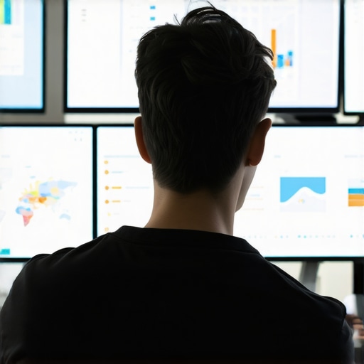 Analyzing Local SEO Data Digital marketer reviewing local SEO and map ranking analytics on computer screens