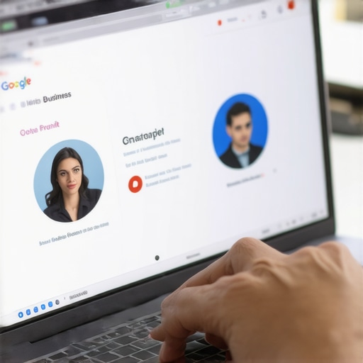 Optimizing Your GBP for Better Rankings Person working on Google Business Profile optimization on laptop