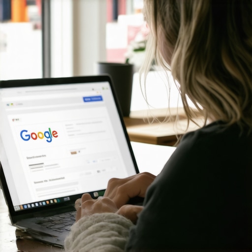 Business owner editing Google Business Profile on computer