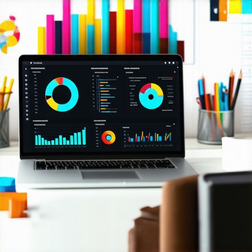 SEO Tools Workspace for Local SEO Maintenance A workspace with laptops showing local SEO and Google My Business dashboards, symbolizing ongoing SEO maintenance.